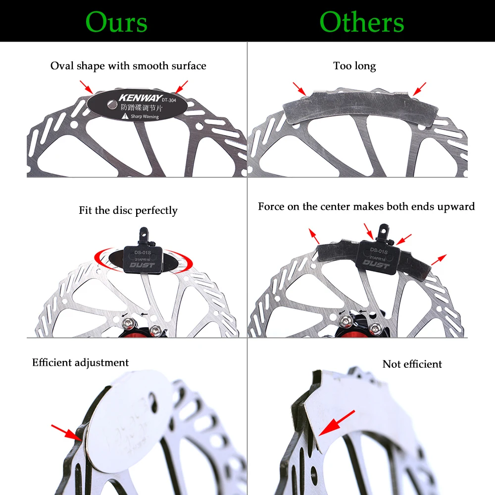 

1pc MTB Disc Brake Pads Adjusting Tool Bicycle Pads Mounting Assistant Brake Pads Rotor Alignment Tools Spacer Bike Repair Kit