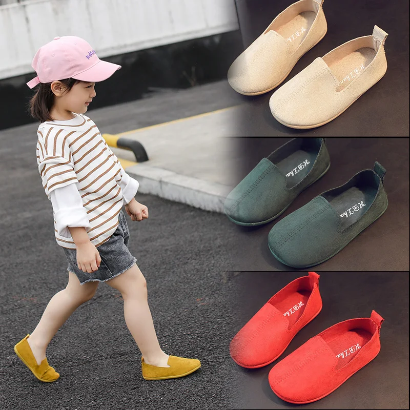 

JY Children girls bean lazy shoes Girls Flat casual Shoes soft bottom 22-33 TB02