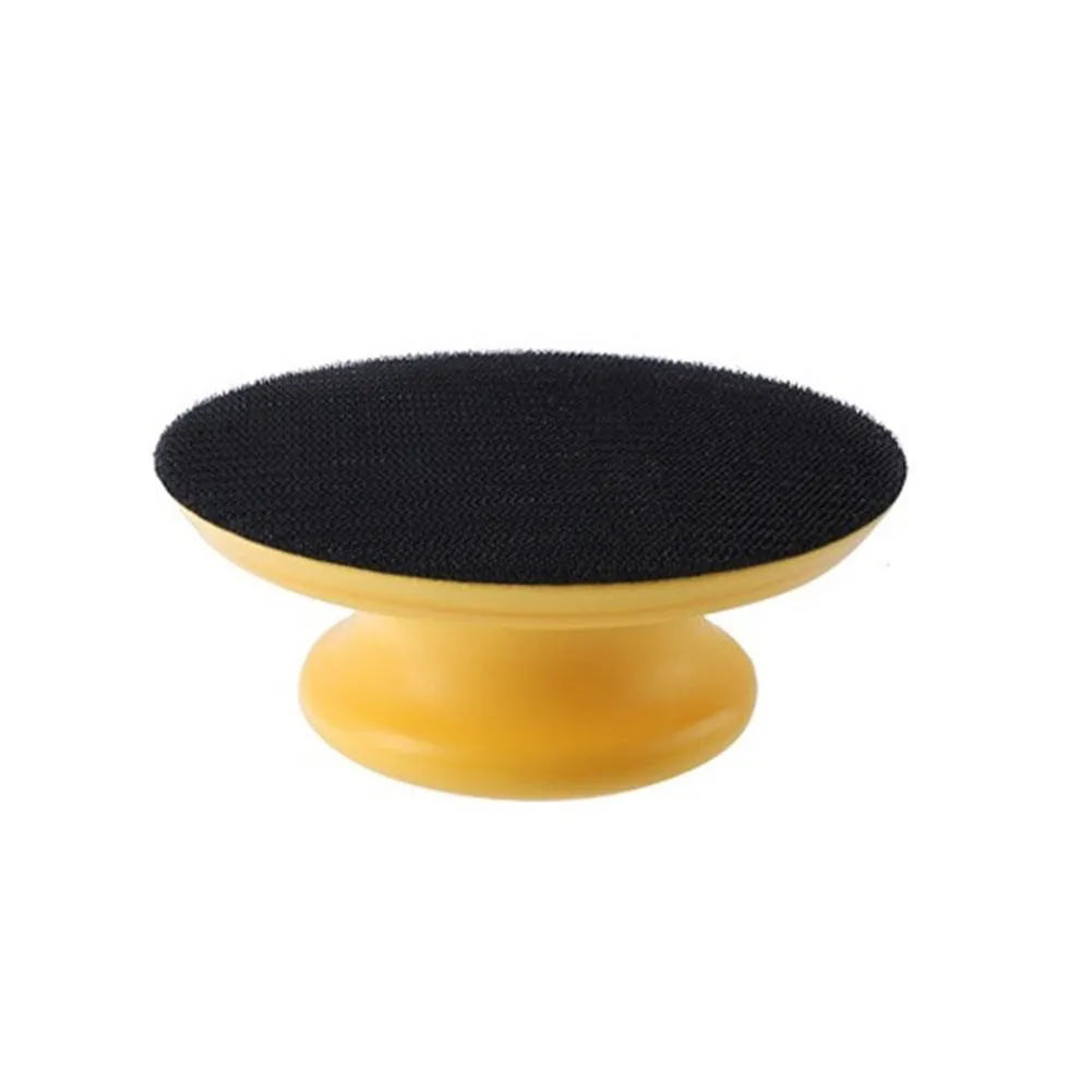 

Yellow Hand Grinding Block 2Pcs 5 Inch Hand Sanding Block Hook And Loop Round