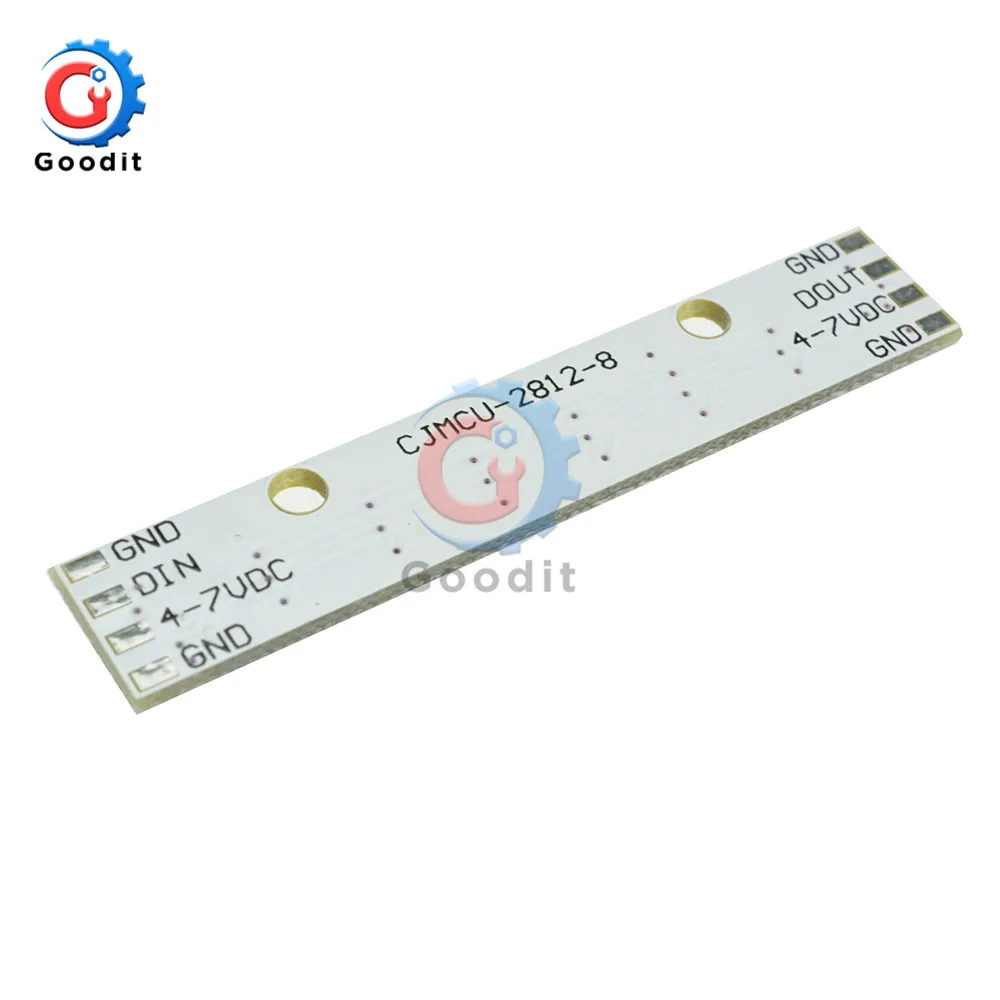 8*1 бит 8 бит WS2812 WS 2811 5050 RGB панельная светодиодная лампочка модуль 5 в 8-битный Радужный светодиодный точный свет для Arduino 8 сигнальные лампы
