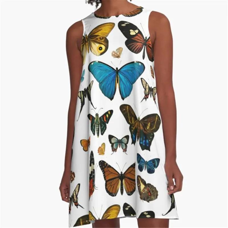 

Fashion Women summer dresses Campsite Flamingos Printed A-Line Boho Dress for women harajuku Sexy ladies mini short beach dress