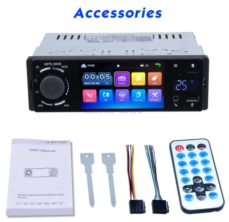 DHL или FedEx 5 шт. Авторадио 4 1 "сенсорный экран Аудио mirrorlink Android стерео Bluetooth FM/AUX MP5
