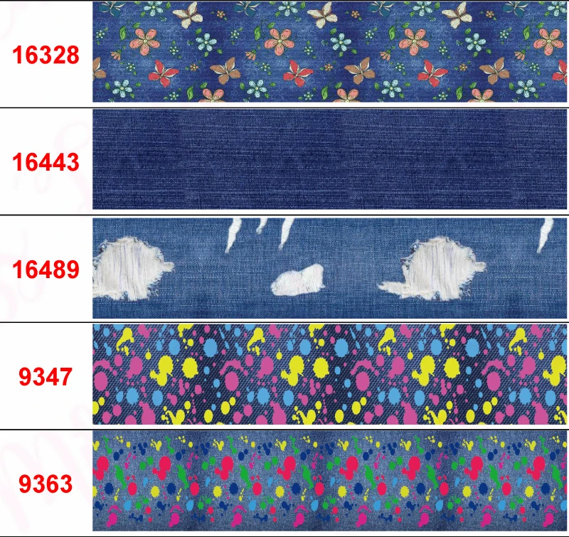 16 мм 75 лента для волос с геометрическим принтом в виде мультяшного кролика и