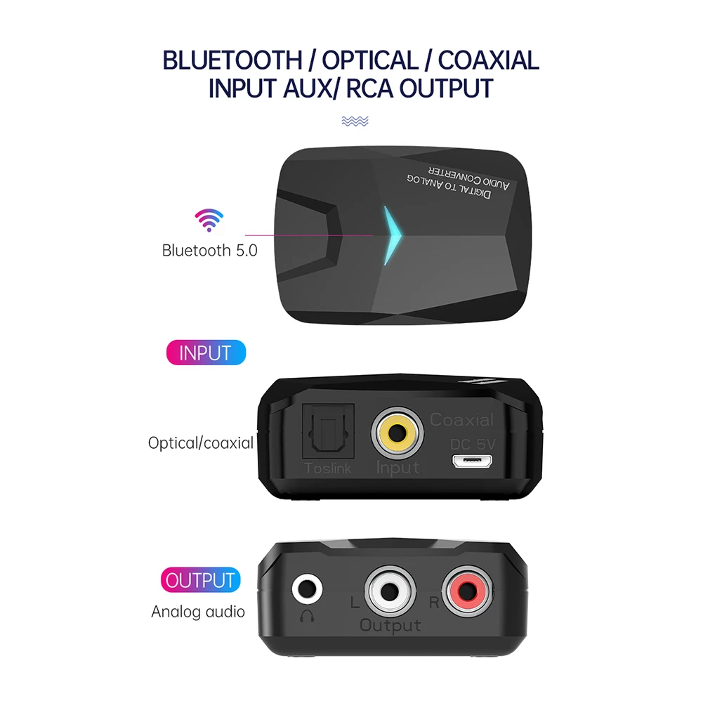Автомобильный Bluetooth-совместимый приемник 5 0 цифровой аналоговый