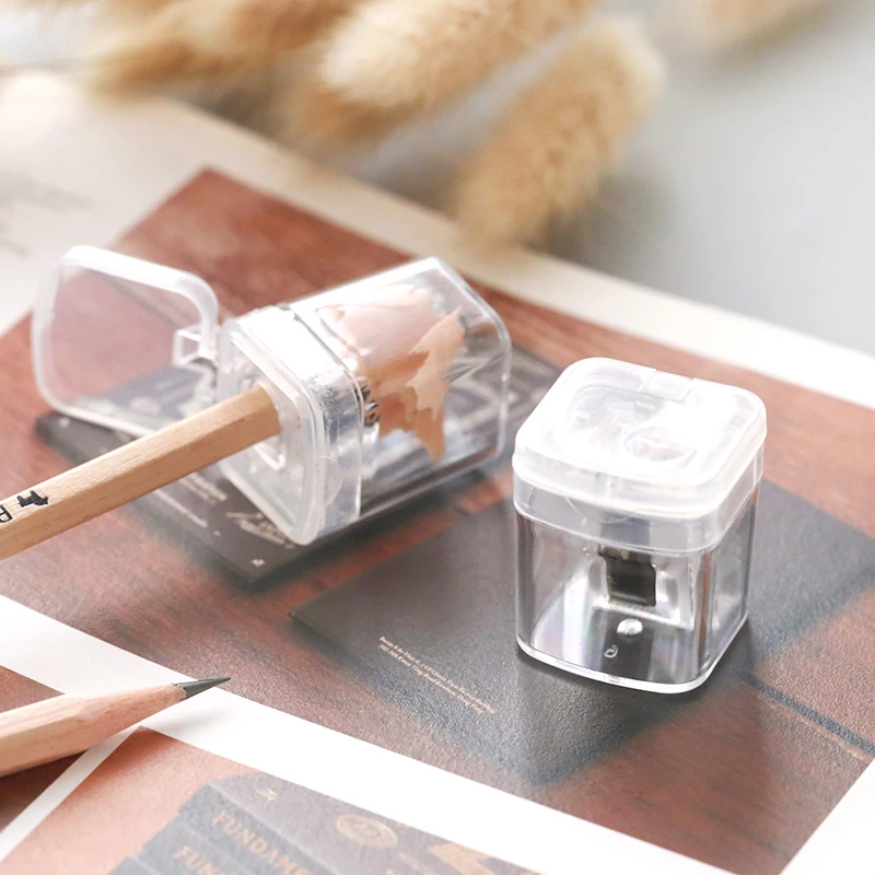 2 шт./лот прозрачная школьная точилка для карандашей кавайная принадлежности