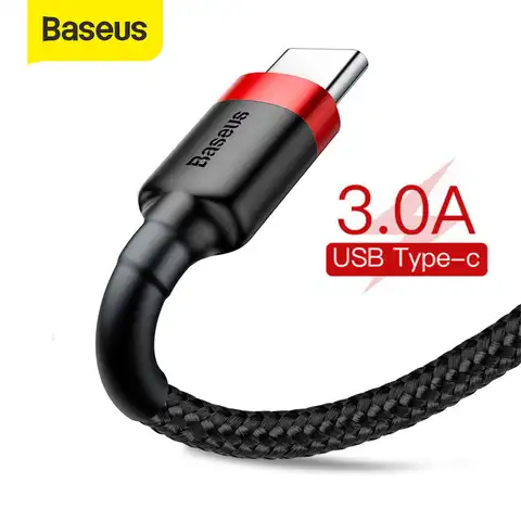 Кабель Baseus USB Type-C мобильный телефон, для Samsung, Huawei, 3A, 2A, для передачи данных