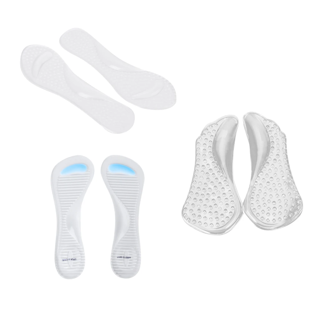 

3 Pair Gel Non-Slip Arch Support Pads Shoe Insole Cushion Foot Care High Heel