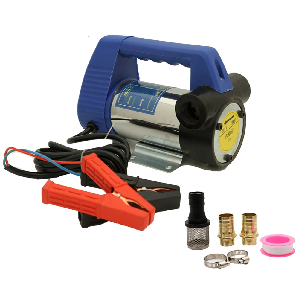 Electric Portable Fuel Oil Transfer Pump Self Priming Diesel Kerosene DC 12V 24V AC 220V Built-in Overflow valve 50L | Обустройство