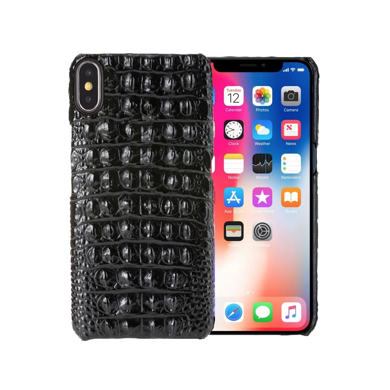 Роскошный чехол для телефона из воловьей кожи для iPhone Xr 6 6s 7 8 Plus X Xs Max, чехол с текстурой крокодиловой задней панели для 6p 6s p 7p 8p