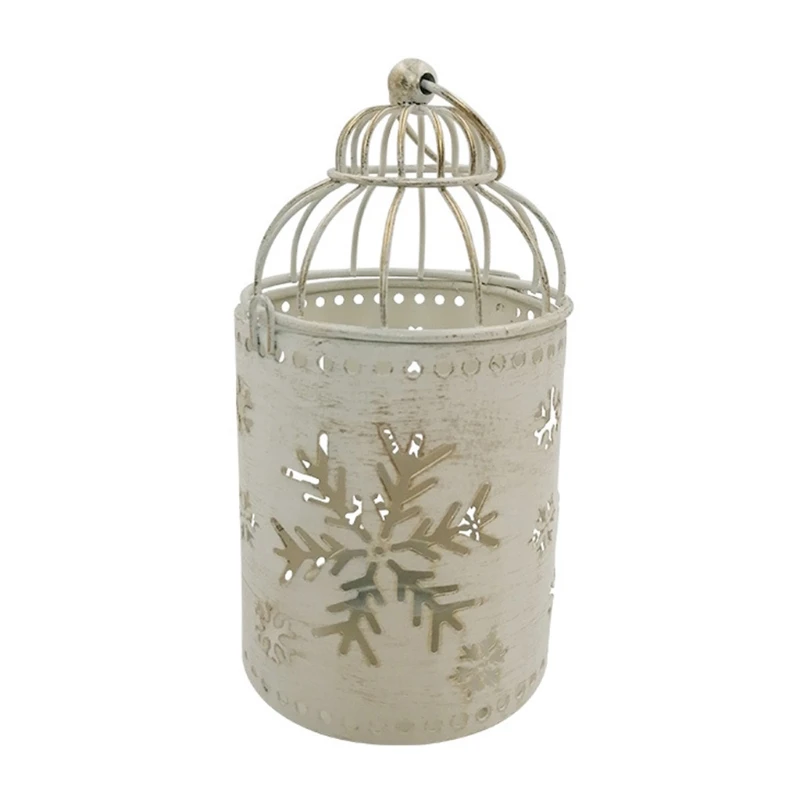 Рождественский подсвечник подвесной металлический фонарь в виде птичьей клетки