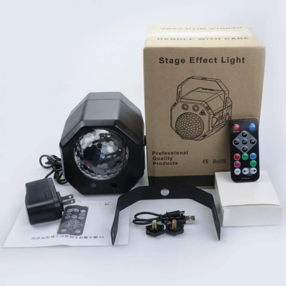 RGB светодиодный хрустальный диско магический шар с RG лазерным проектором DJ