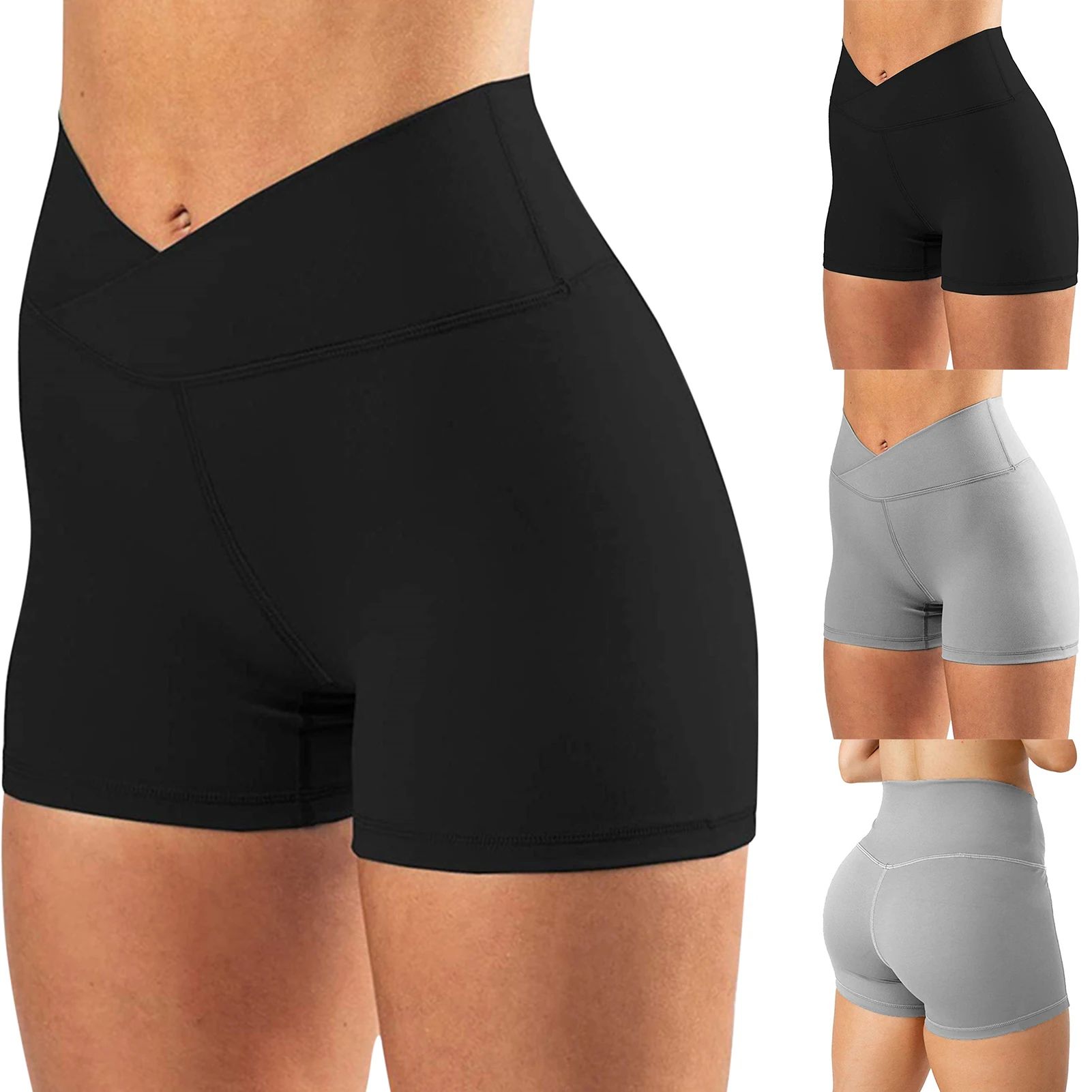 

Women High Waist Cycling Shorts High Waist Fitness Yoga Shorts