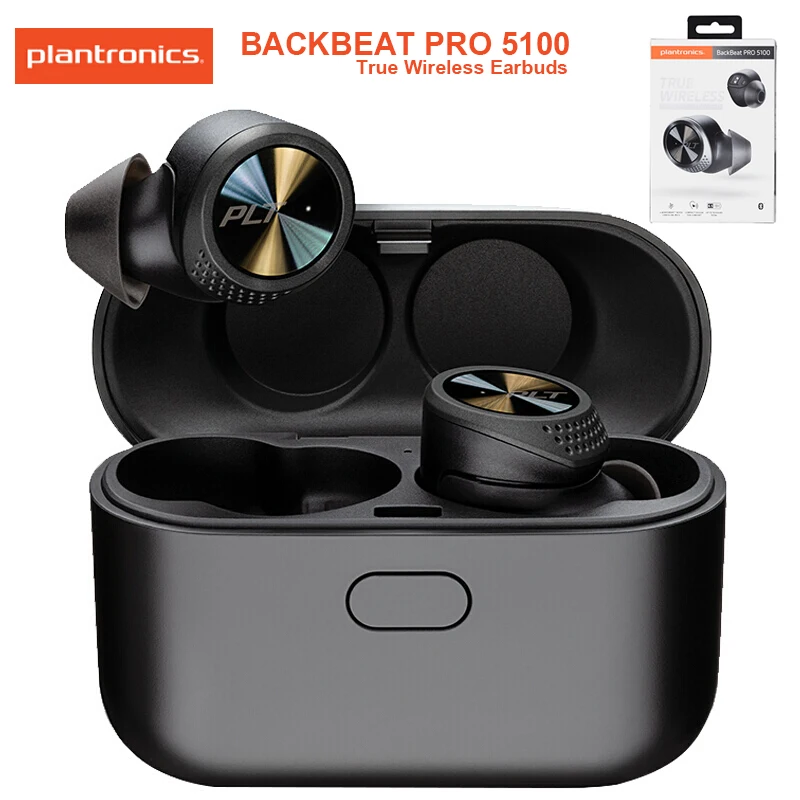 PLANTRONICS-auriculares inalámbricos BACKBEAT PRO 5100, cascos con Bluetooth 5,0, resistentes al agua IPX4, con App BackBeat en iOS y Android