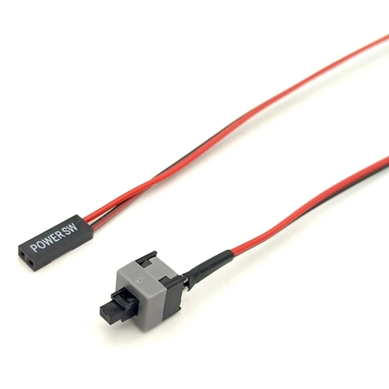 

100 Pack 2 Pin SW PC Power Cable On/Off Push Button ATX Computer Switch Wire 50cm