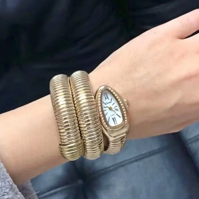 

Часы женские кварцевые под змеиную кожу, люксовые брендовые модные, с браслетом бесконечности