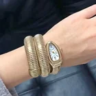 Часы женские кварцевые под змеиную кожу, люксовые брендовые модные, с браслетом бесконечности