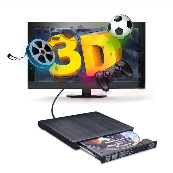 YAHEY USB 3,0 Внешний Blu-ray проигрыватель компакт-дисков/dvd-писатель Регистраторы оптический привод 3D фильмы 25/50 г BD-ROM RW горелки для портативных компьютеров