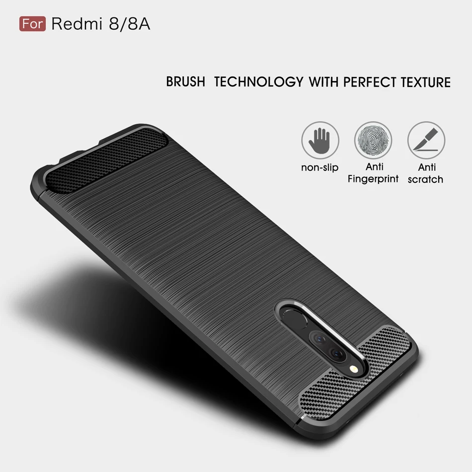 Чехол из углеродного волокна для Redmi 8A чехол Xiaomi материал рисования телефона 8 360