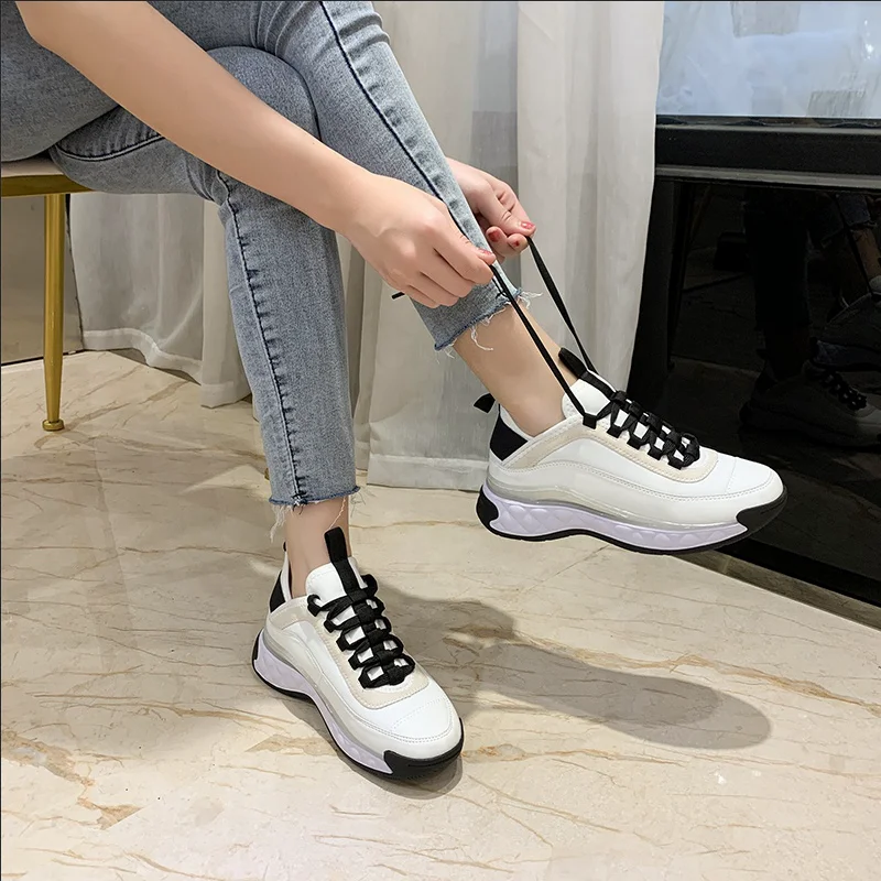 

Women Luxury Designer Platform Sneakers Ladies Casual Lace-up Sports Running Shoes Tennis Shoe Zapatos Mujer Sapatos Femininos