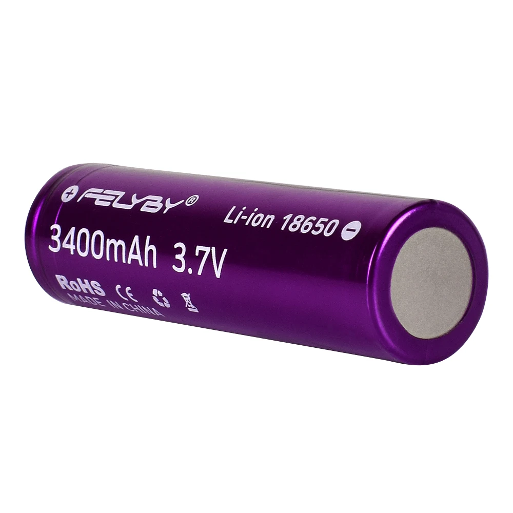 FELYBY 20 шт 18650 3,7 в литий-ионная аккумуляторная батарея au lithium accu литий-ионный 18650 аккумулятор 3400 мАч