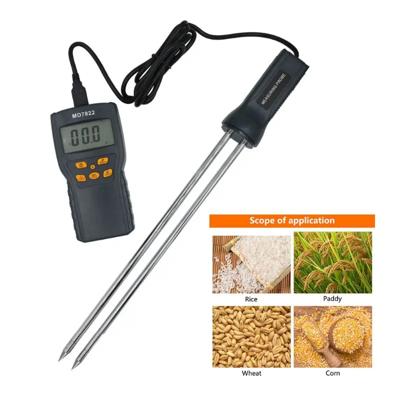 Цифровой измеритель влажности зерна MD7822 с ЖК-дисплеем содержит пшеницы кукурузы