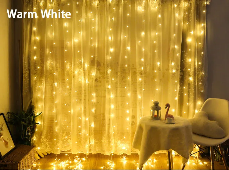 Warm White 4*0,6/3*1/3*2/3*3 м 220 В сосулька, светодиодный светильник для занавесок, сказочный Рождественский светильник, для свадьбы, для дома, вечерние украшения, евровилка - Испускаемый цвет: Warm White