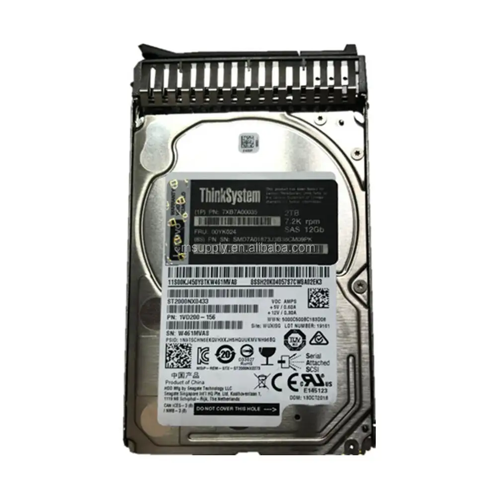 

2,5 "00YK024 7XB7A0003 5 2 ТБ 7,2 K 12Gbps SAS SFF G2HS HDD SR550 SR650 SR630