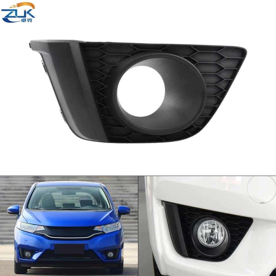 

ZUK Front Bumper Fog Light Cover For HONDA FIT JAZZ GK5 2015 2016 2017 Fog Lamp Garnish Hood OEM:71108-T5R-A10 71103-T5R-A10