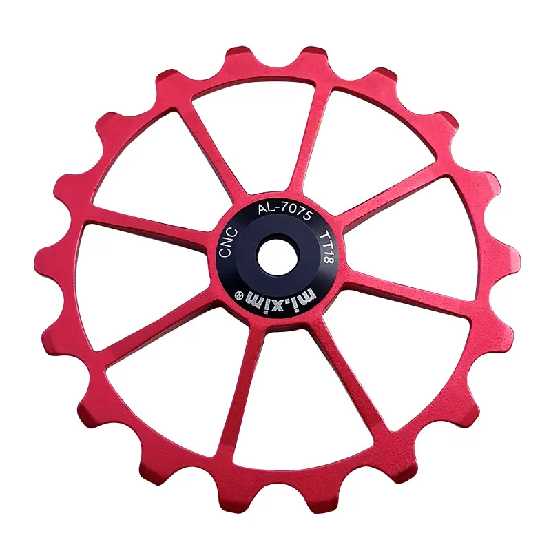Фото MiXim велосипедный задний переключатель жокейское колесо керамический подшипниковый шкив направляющий ролик с ЧПУ 4/5/6 мм для 12 скоростей №1