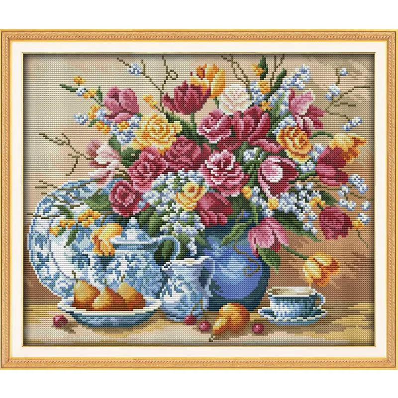 Набор для вышивки фруктами ВАЗ фруктов и цветов|counted cross stitch kits|cross kitscounted |