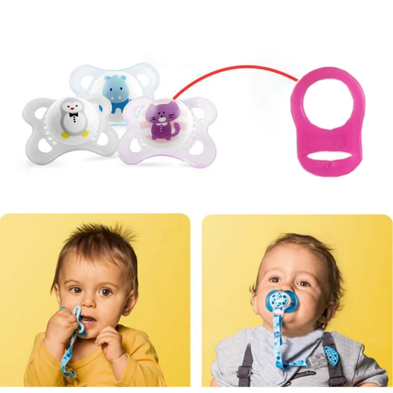 Adaptador de silicona para chupete, anillos de color verde manzana, 25 unidades-2