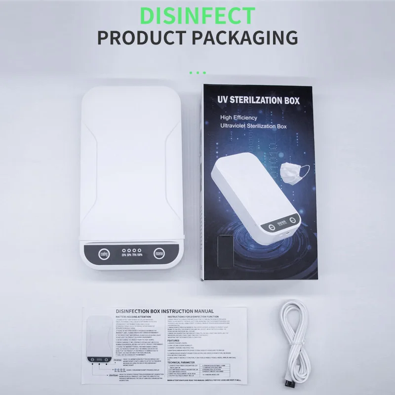 Портативный УФ стерилизатор устройство для быстрой дезинфекции телефонов с