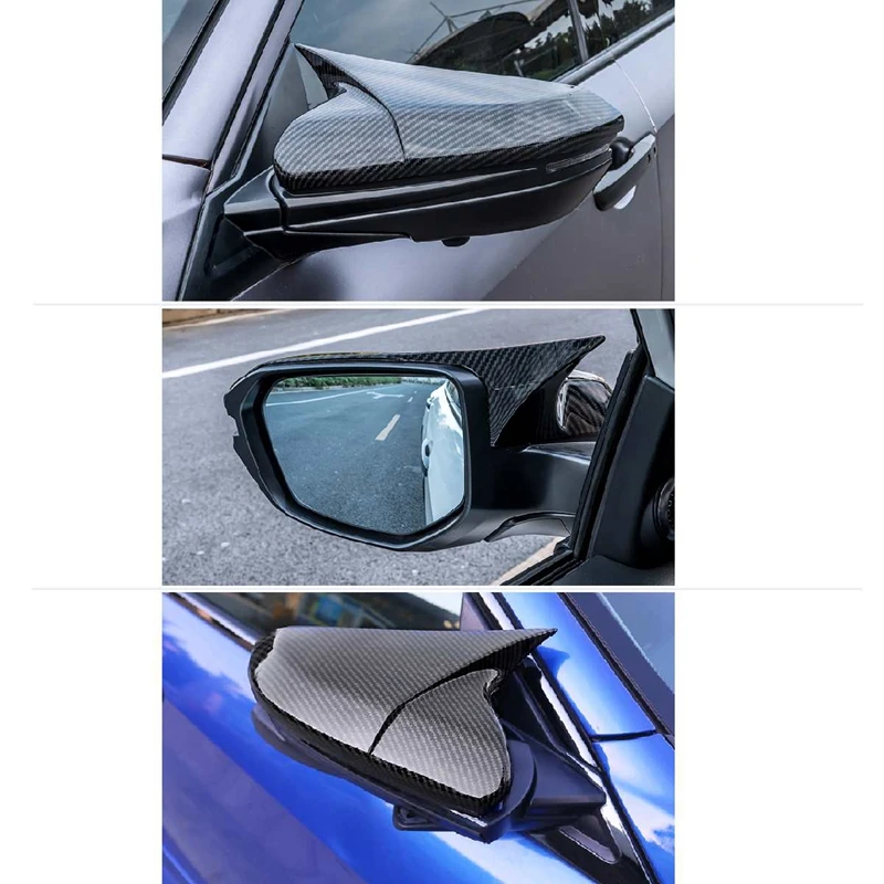 Для Honda Civic 10Th 2016 2017 2018 Роговая форма Abs углеродное волокно Стиль боковое зеркало