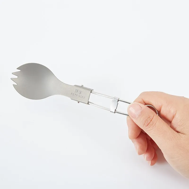 Аста шестерни Открытый чистый титан портативная посуда многофункциональная