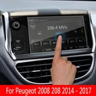 Защитная пленка для автомобильного экрана, подходит для Peugeot 2008 208 2014-2017, аксессуары, Защитная пленка для экрана навигации автомобиля