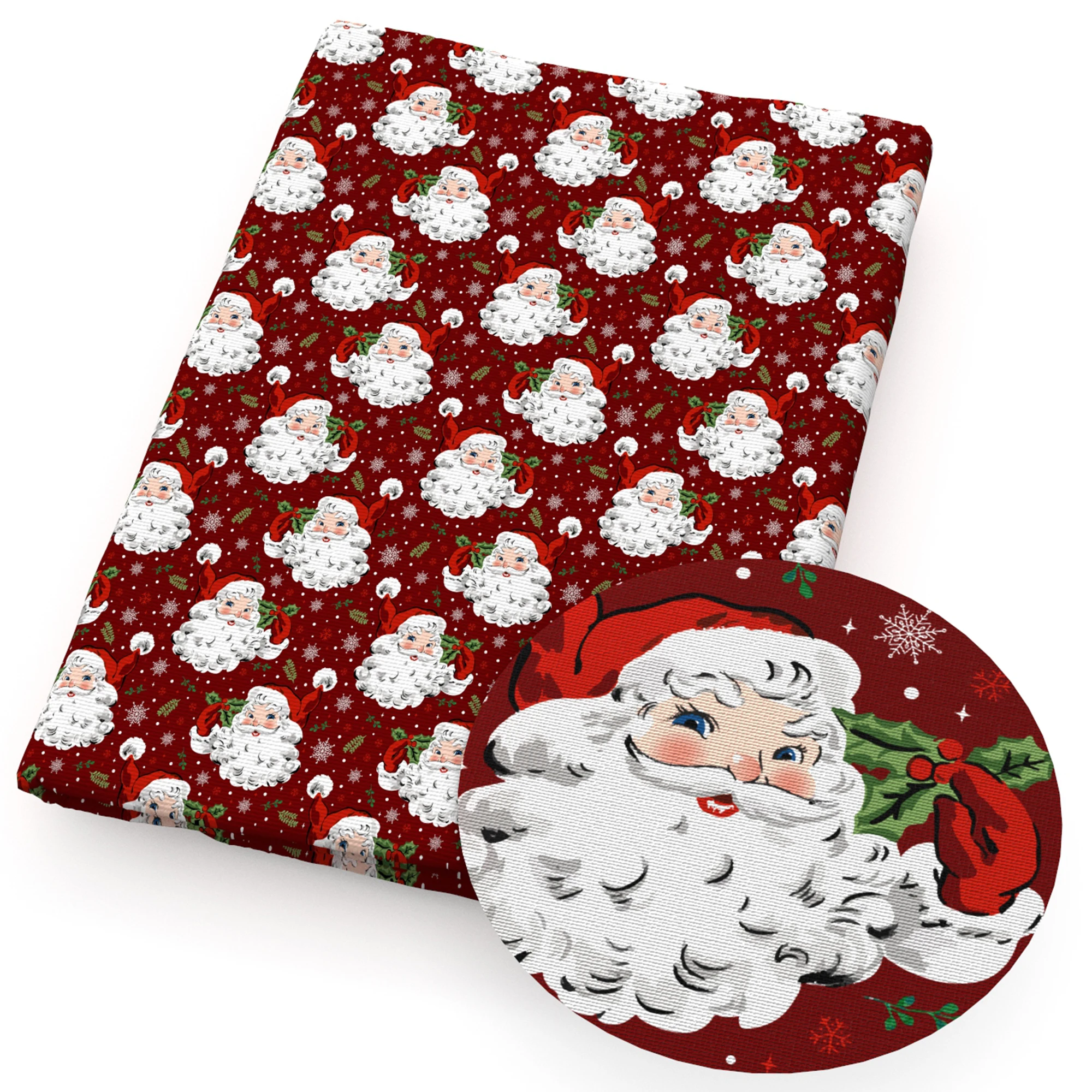 Рождественская ткань с принтом оленя Полиэстеровая хлопчатобумажная для шитья