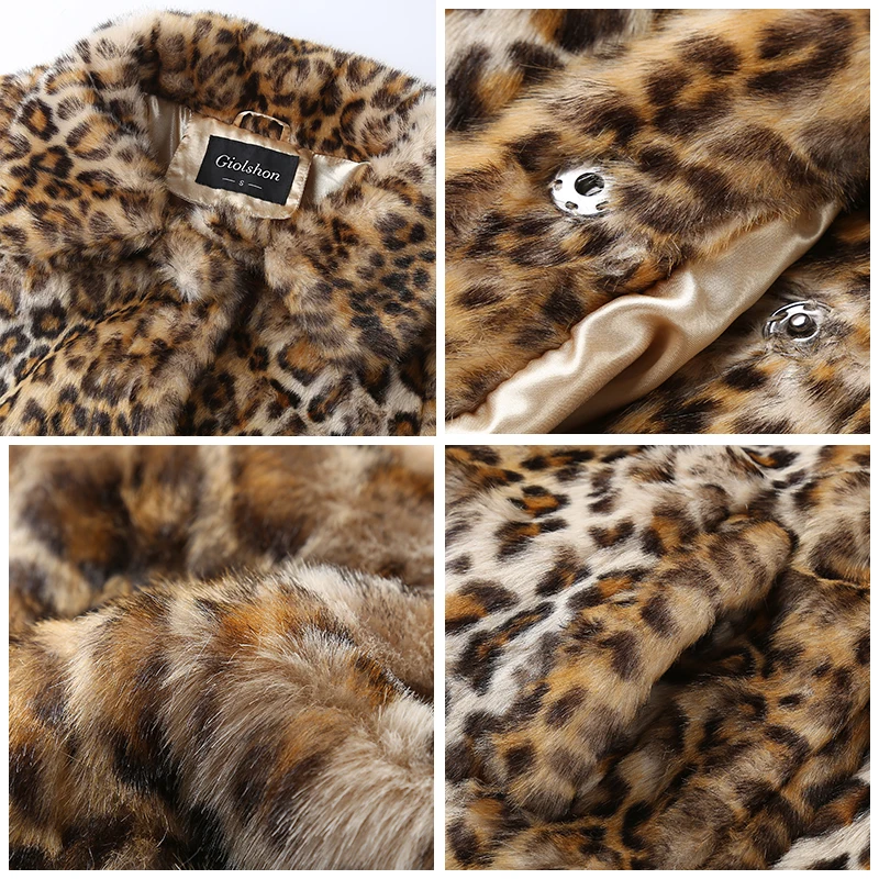 

Giolshon Womens Leopard Print Fluffy Cardigan Faux Fur Fuzzy Faux Fleece Coat Leopard Fluffy Fleece Jacket Coat