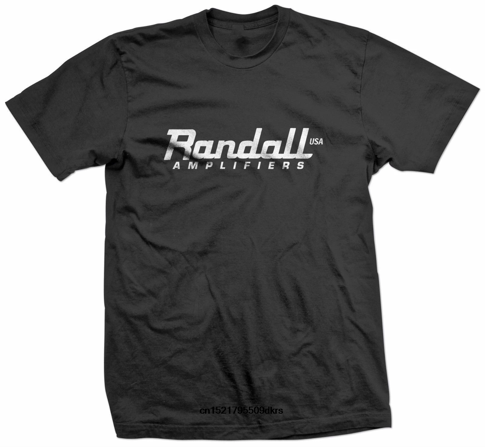 Мужская футболка с логотипом Randall ampliers черная s 100% хлопок забавная новинка для