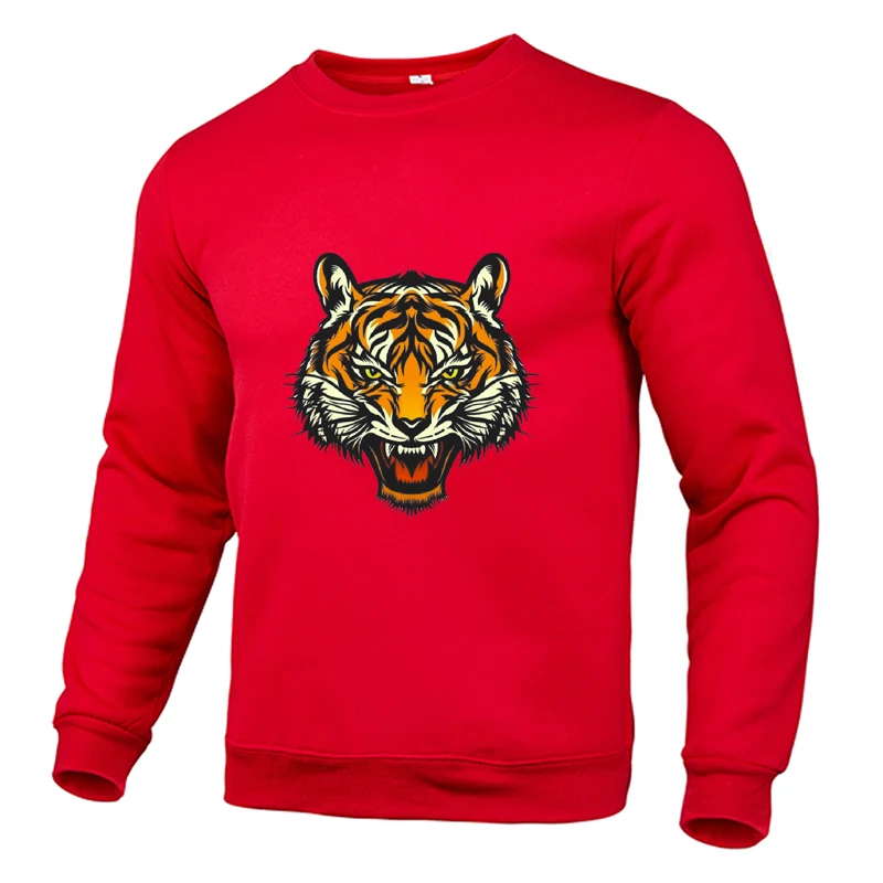 

Women Men's Hooded Hip Hop Streetwear 3D Ferocious tiger Men Pullover Sweatshirts Hoodies Men Women Solid printing Hoodie