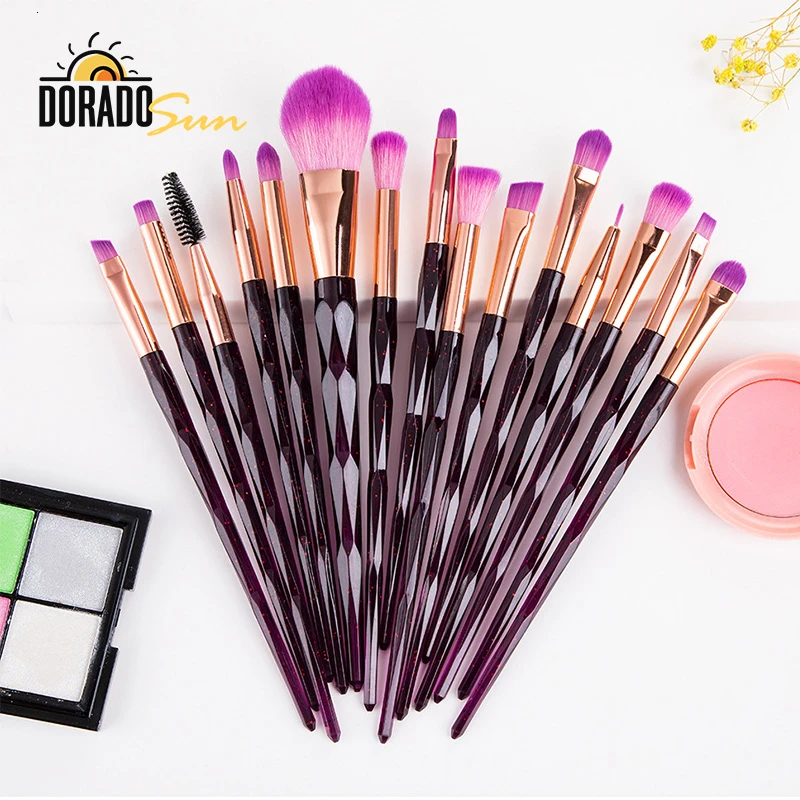 DORADOSUN15 шт набор кистей для макияжа теней век BB крема инструмент