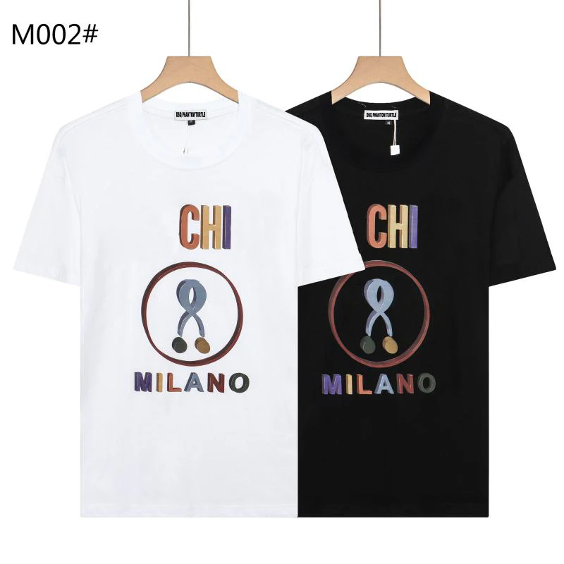 

DSQ PHANTOM TURTLE Men's Short Sleeve Logo Series Graphic T-Shirt Men Fashion Print Cotton Tees Breathable Quality Tops M002