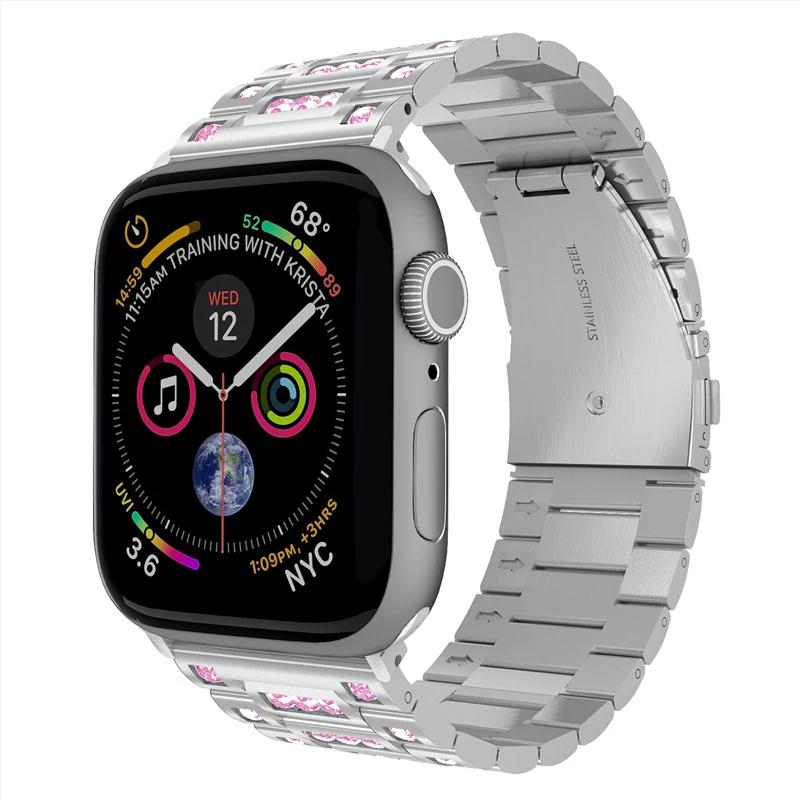 Ремешок для часов Apple watch роскошный браслет из нержавеющей стали 44 мм 40 42 38 |