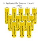 AA 18 шт. 2300 мАч металл-гидридных или никель Перезаряжаемые Батарея 1,2 V Высокое качество 2A перезаряжаемые батареи для пульта дистанционного Управление предзаряженный