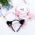 Головной убор для косплея, маскарада, Хэллоуина, кошачьи уши, мультяшная повязка на голову, косплей, костюм аниме, день рождения, аксессуары для волос