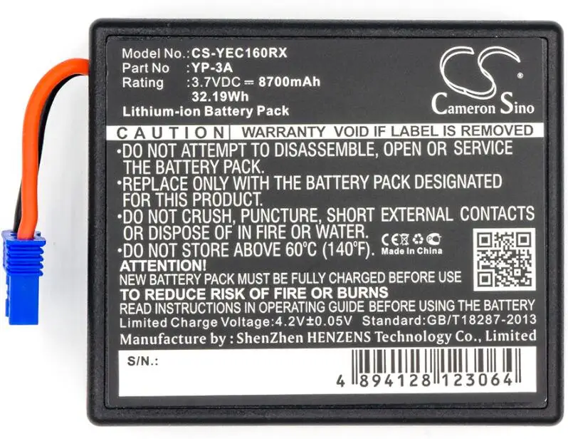 Cameron sino 8700 мАч батарея для YUNEEC H480 Дрон дистанционное управление YP 3A RC хобби