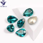 YANRUO 4320 капли Синий Циркон дизайн ногтей Стразы s алмаз заостренный обратно Кристалл причудливые стразы для 3D DIY Дизайн ногтей украшение