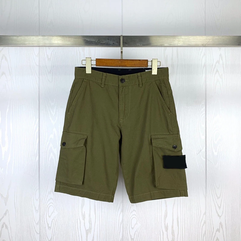 

New Cargo Shorts Topstonex Men Jogger Military Compass Loose Casual Oversized Pants Cotton Cpxx Multi-Pocket Bottom