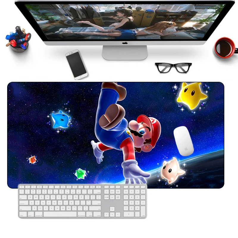 super mario mouse pad gaming pad keyboard large play mats otaku computer games mouse pad desk mat kawaii cartoon mouse pad mat free global shipping