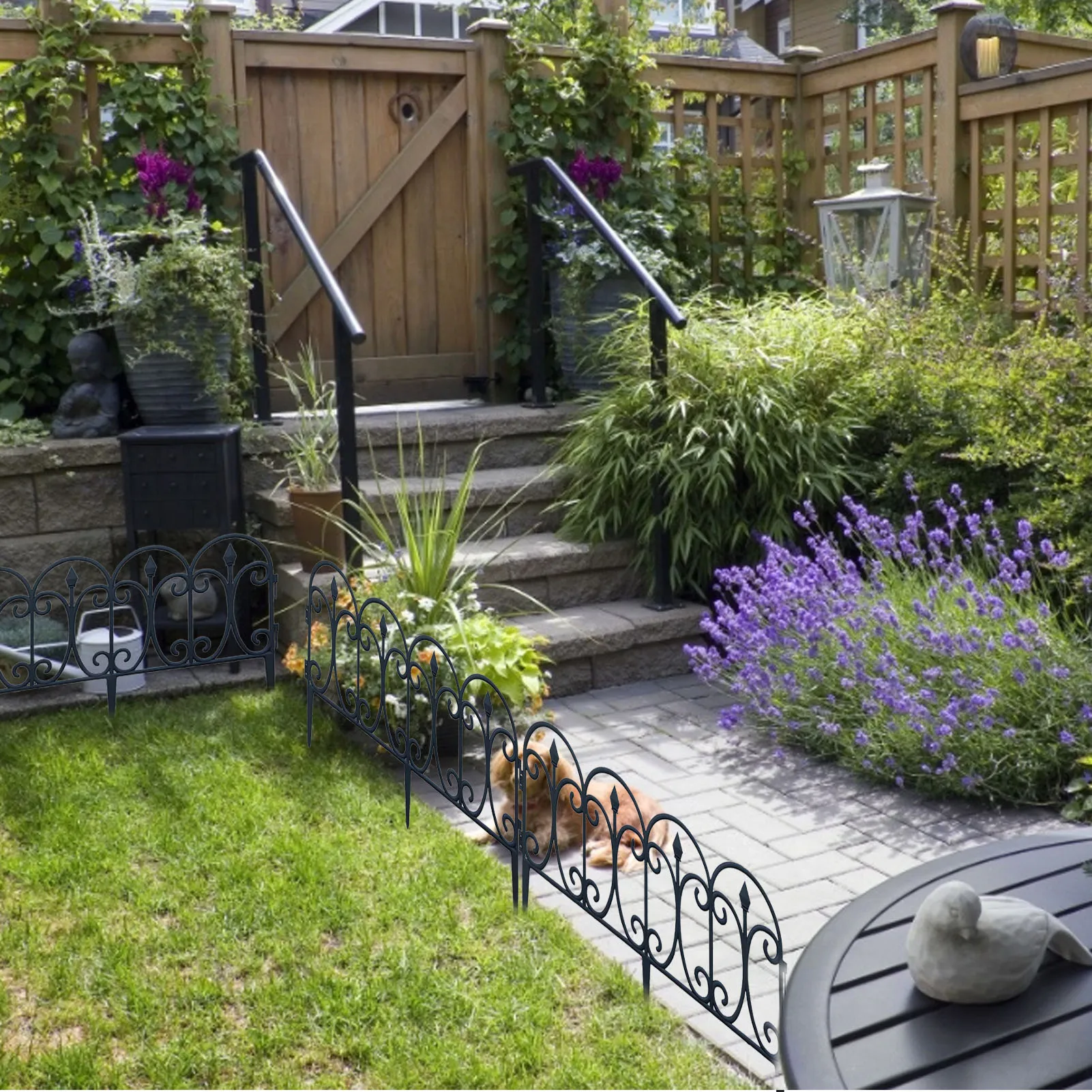 

5PCS Garden Fence Landscape Garden Border Edging Barrier Non-toxic Odorless for Backyard Decoration Decorative Fencing