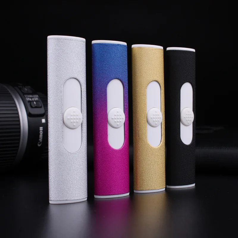 

New USB Plasma Tungsten Lighter Windproof Rechargeable Electronic Lighter Double Side Heating Wire Cigarette Lighter Metal Strip